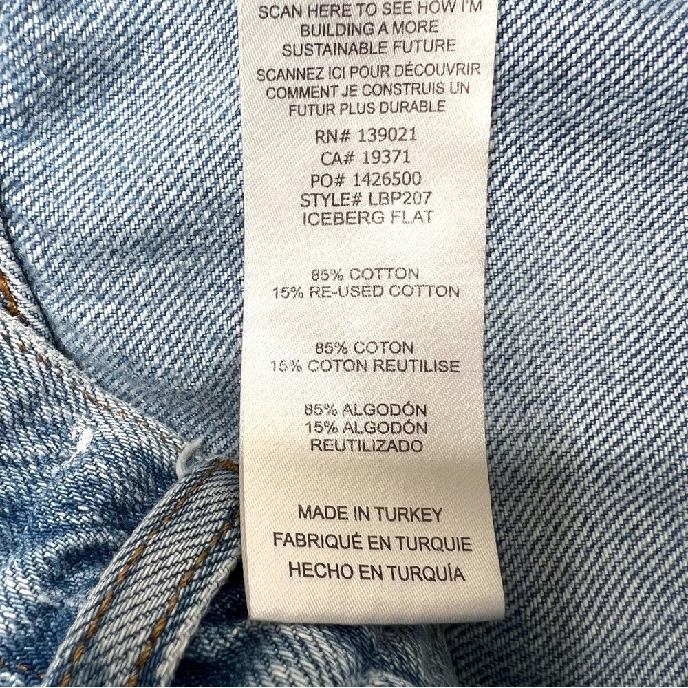 FRAME Denim Le Baggy Palazzo Jeans in Iceberg Flat Size 23 - Picture 10 of 15